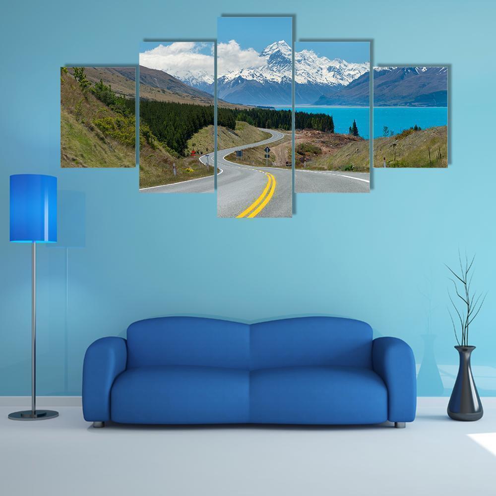 Mt.cook South Island In New Zealand Nature Canvas Wall Art