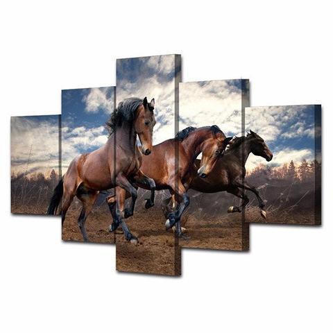 Mustangs Horse Animal Canvas Wall Art