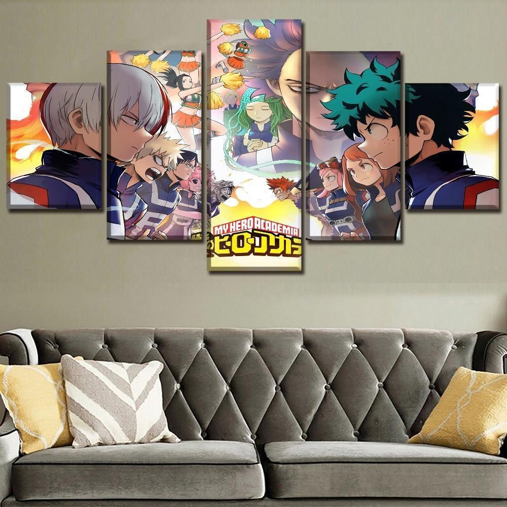 My Hero Academia Characters 6 Anime Canvas Wall Art