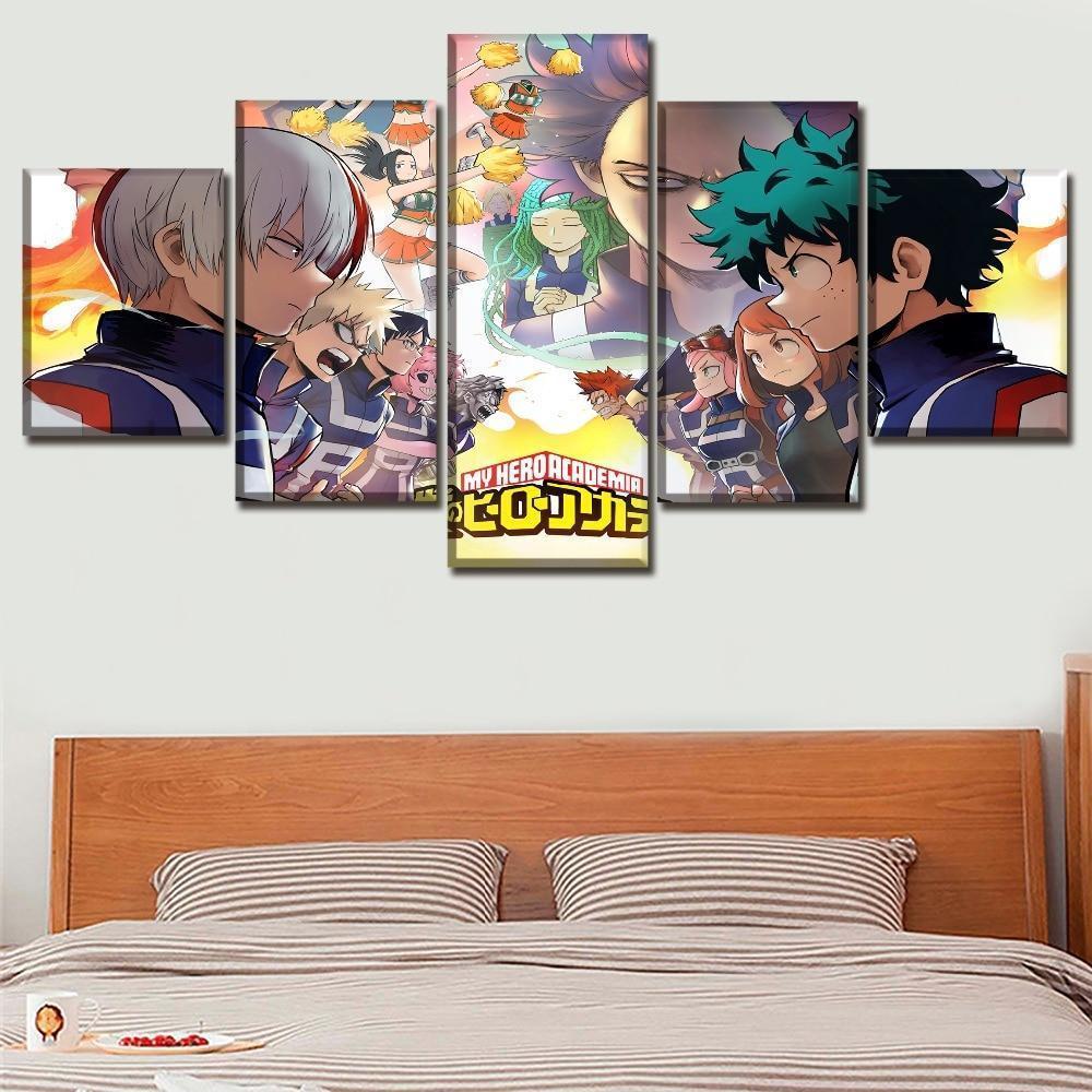 My Hero Academia Characters 6 Anime Canvas Wall Art