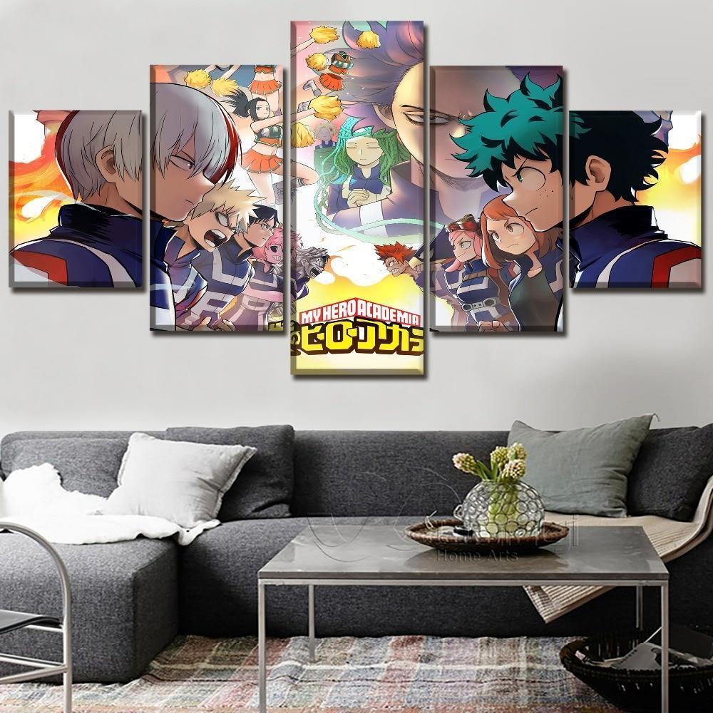 My Hero Academia Characters 6 Anime Canvas Wall Art