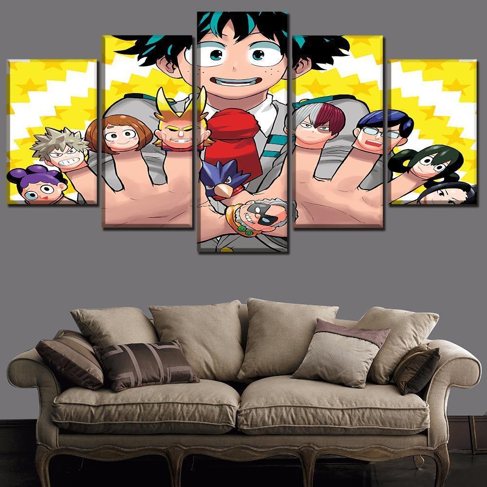My Hero Academia Characters 7 Anime Canvas Wall Art