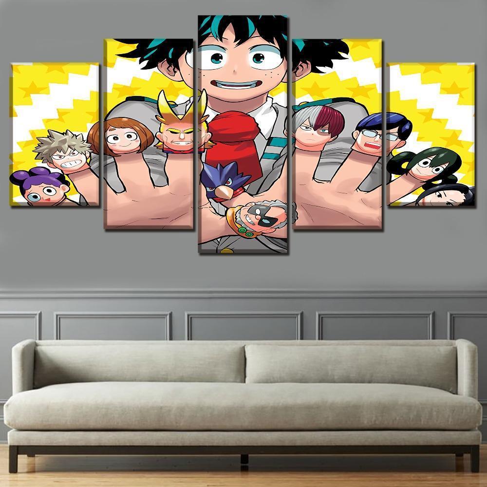 My Hero Academia Characters 7 Anime Canvas Wall Art