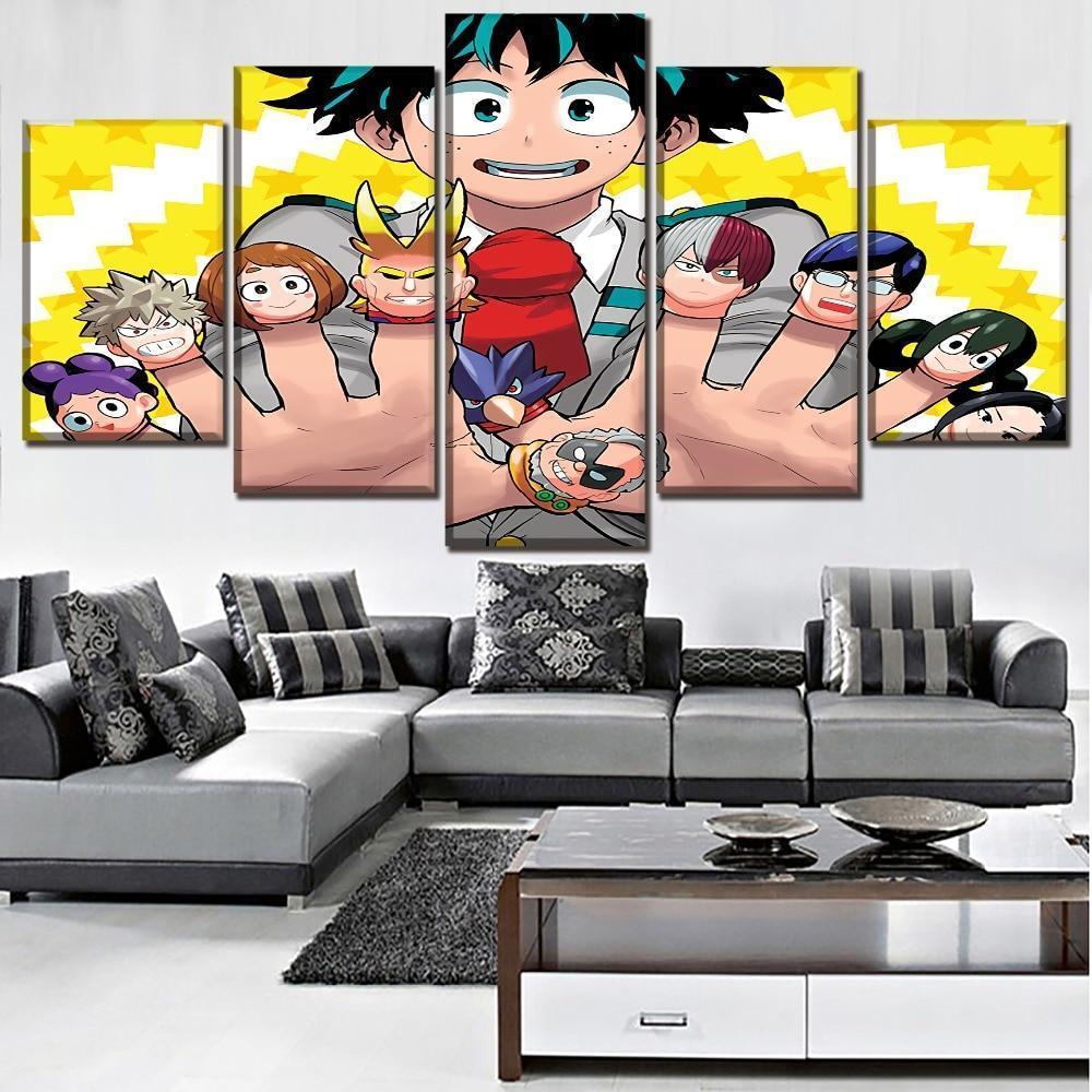 My Hero Academia Characters 7 Anime Canvas Wall Art