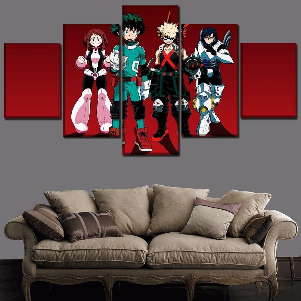 My Hero Academia Characters 8 Anime Canvas Wall Art