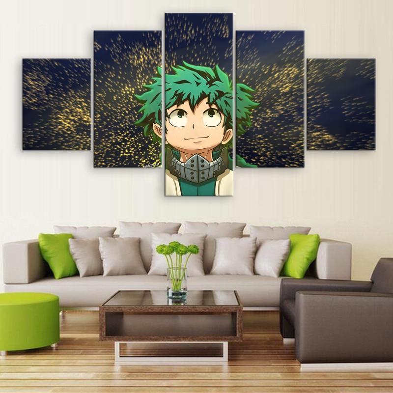 My Hero Academia Izuku Midoriya 4 Anime Canvas Wall Art
