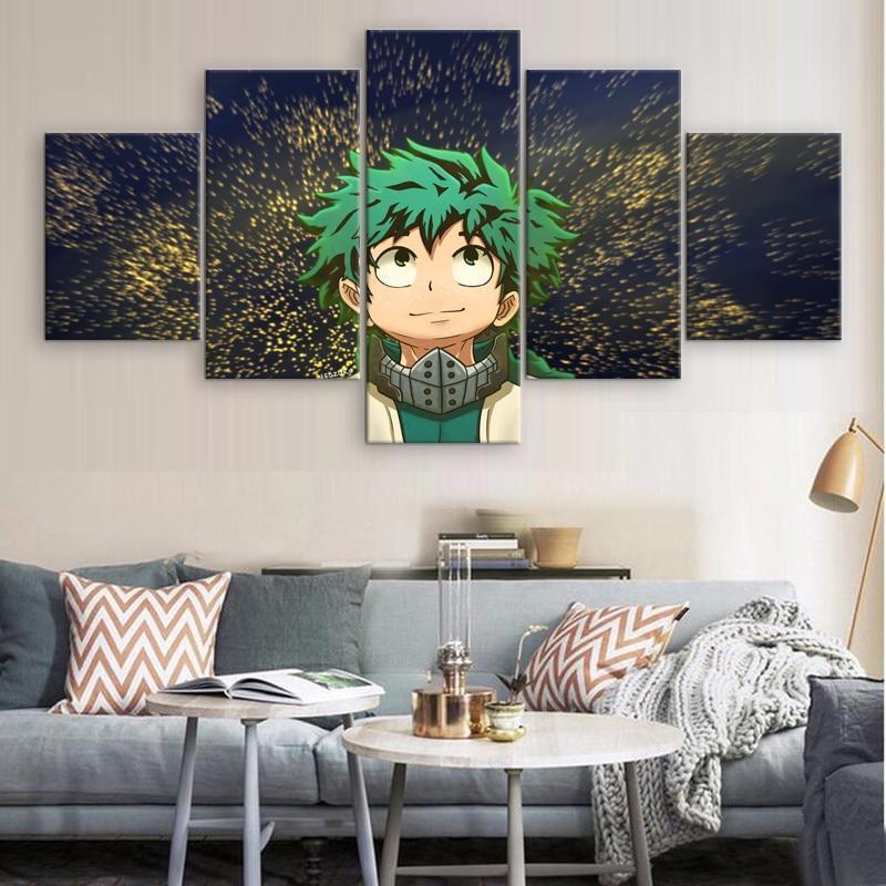 My Hero Academia Izuku Midoriya 4 Anime Canvas Wall Art