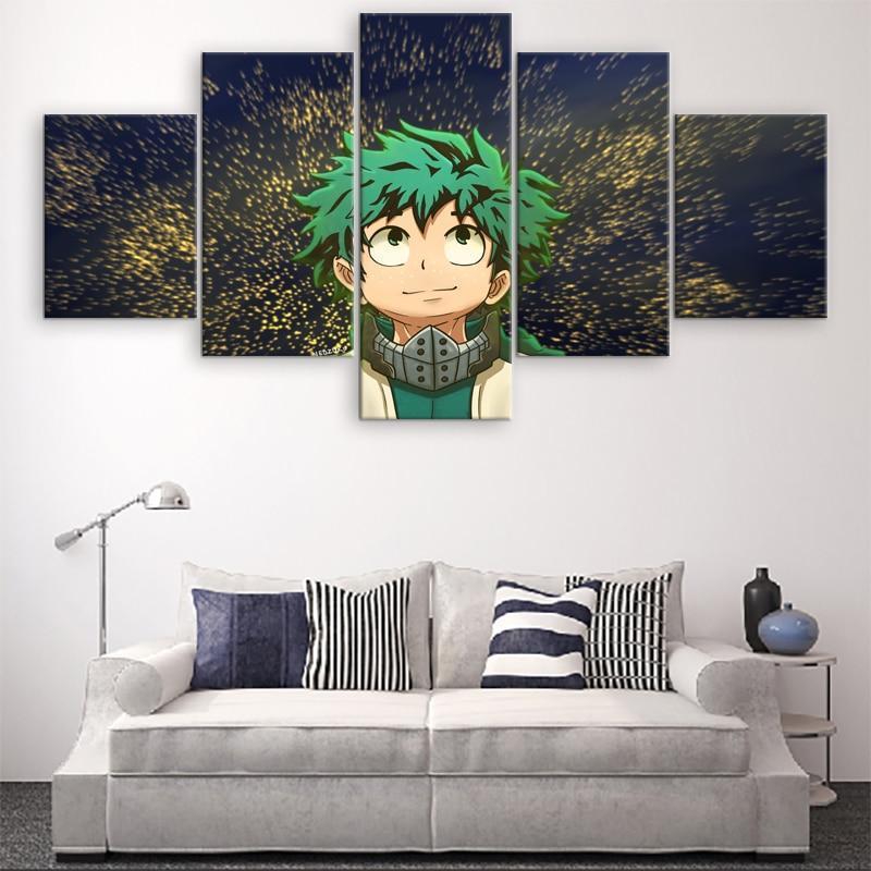My Hero Academia Izuku Midoriya 4 Anime Canvas Wall Art