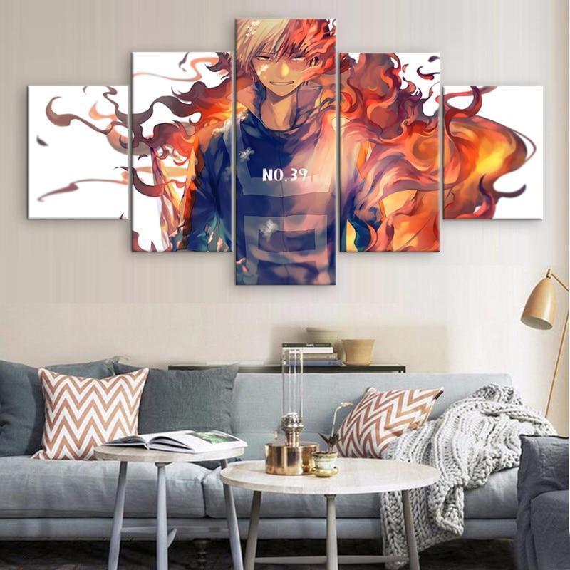 My Hero Academia Shoto Todoroki 2 Anime Canvas Wall Art