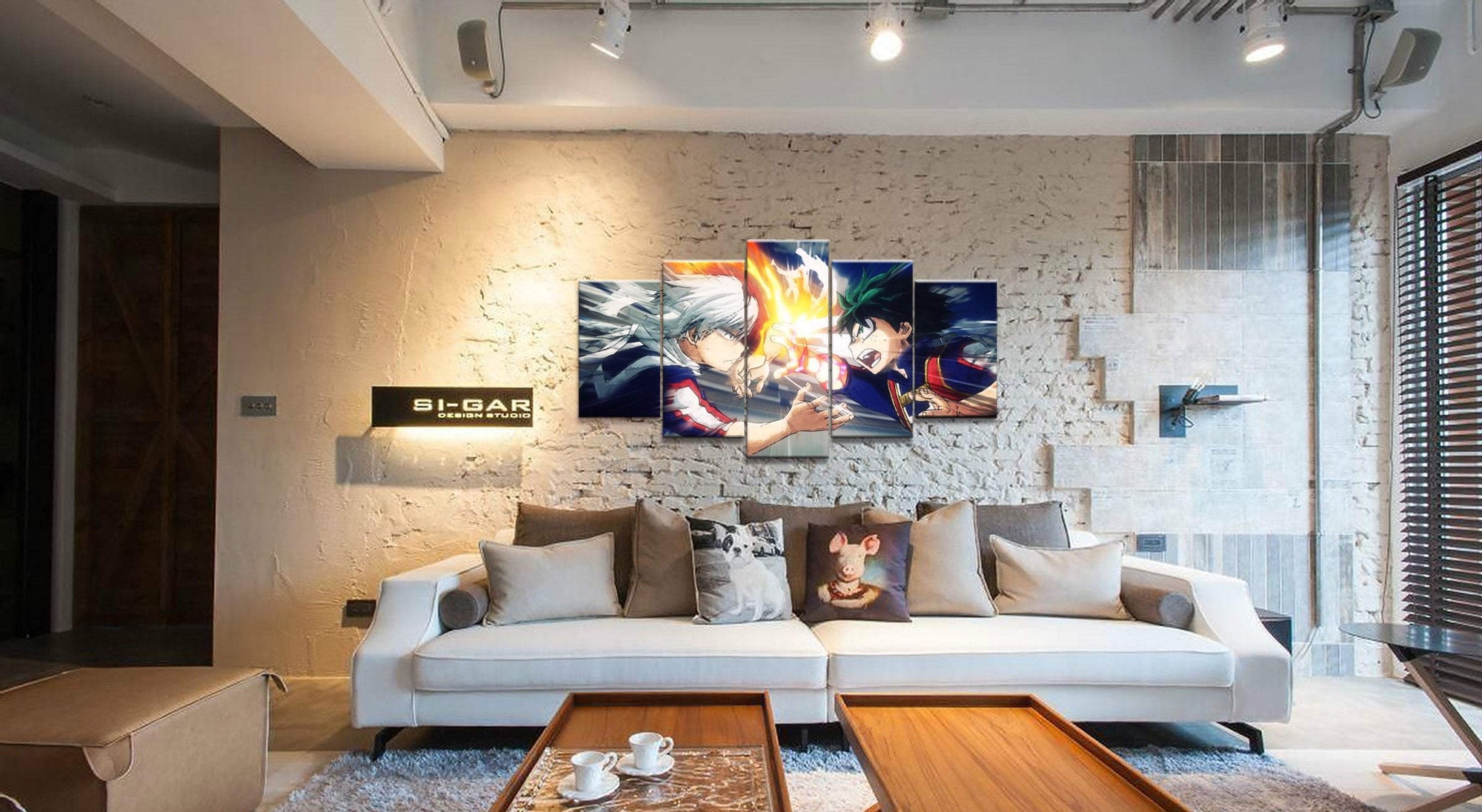 My Hero Academia Todoroki And Midoriya 1 Anime Canvas Wall Art