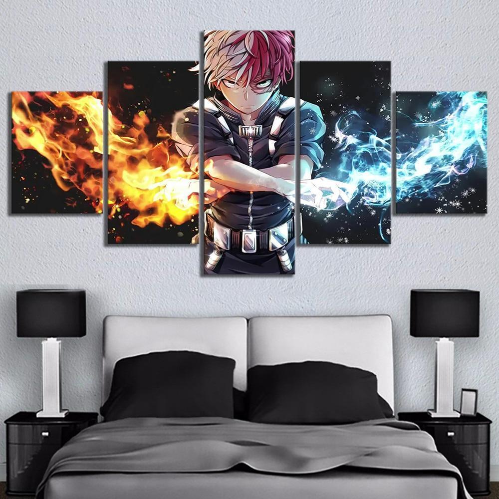My Hero Academia Todoroki Shoto 3 Anime Canvas Wall Art