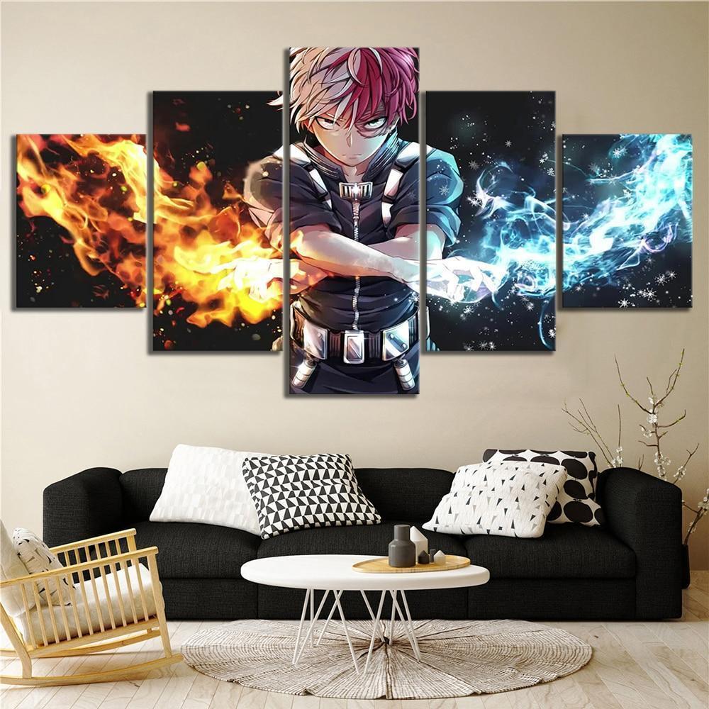 My Hero Academia Todoroki Shoto 3 Anime Canvas Wall Art