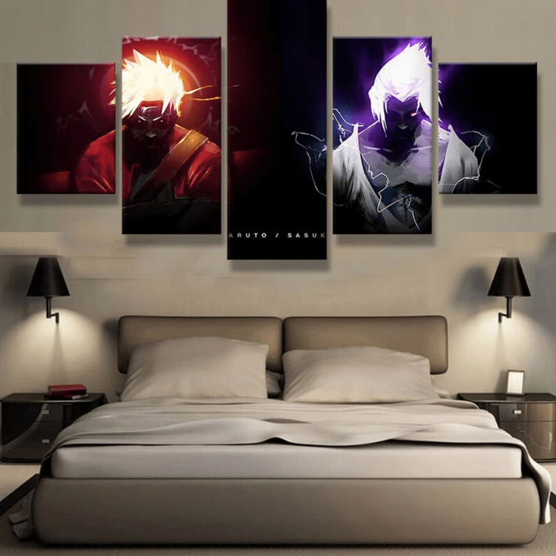 Naruto And Sasuke 1 Anime Canvas Wall Art