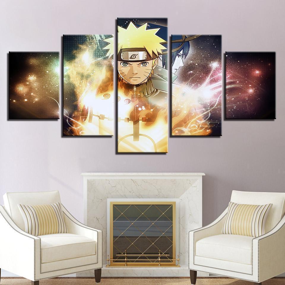 Naruto And Sasuke Anime Canvas Wall Art