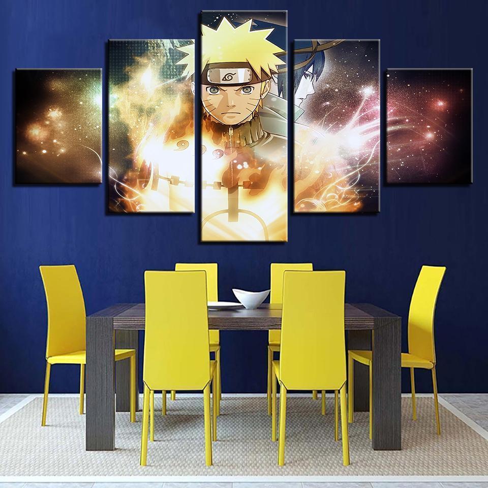 Naruto And Sasuke Anime Canvas Wall Art