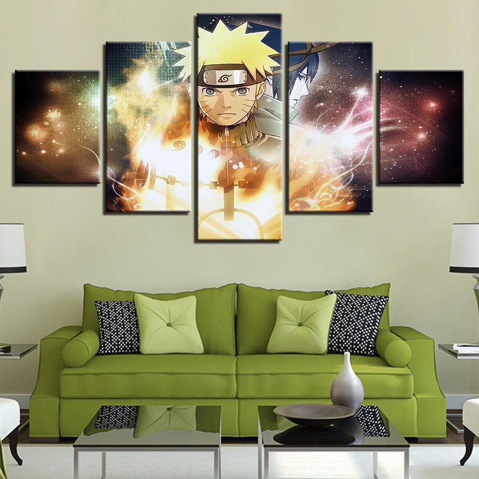 Naruto And Sasuke Anime Canvas Wall Art