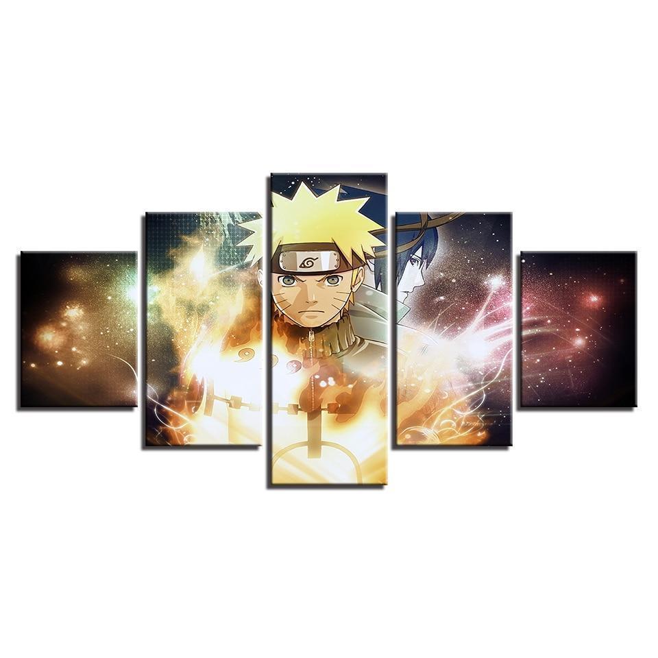 Naruto And Sasuke Anime Canvas Wall Art