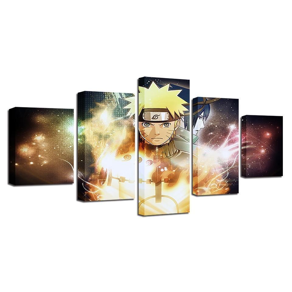 Naruto And Sasuke Anime Canvas Wall Art