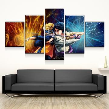 Naruto And Sasuke Uchiha Anime Canvas Wall Art