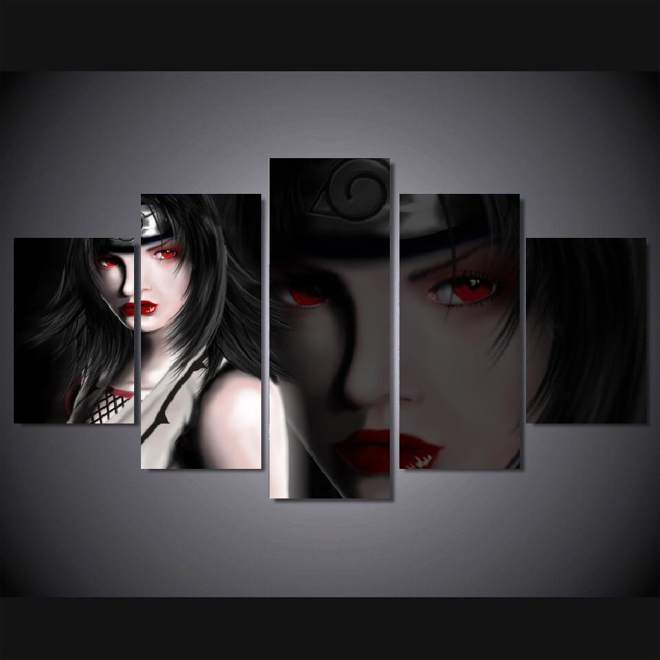 Naruto Black Kurenai Yuhi  Anime Canvas Wall Art