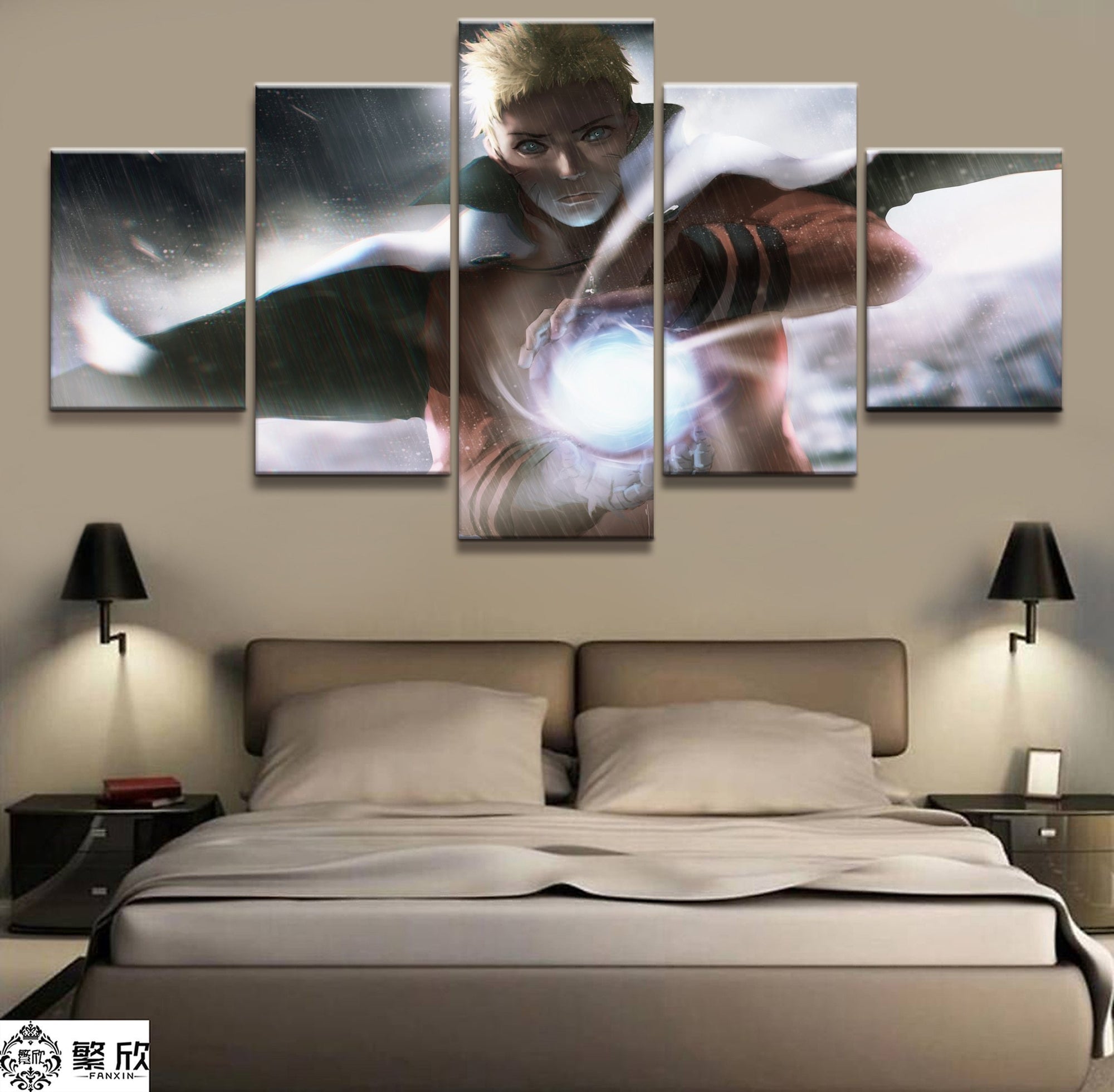 Naruto Character With Light Ball Anime Canvas Wall Art