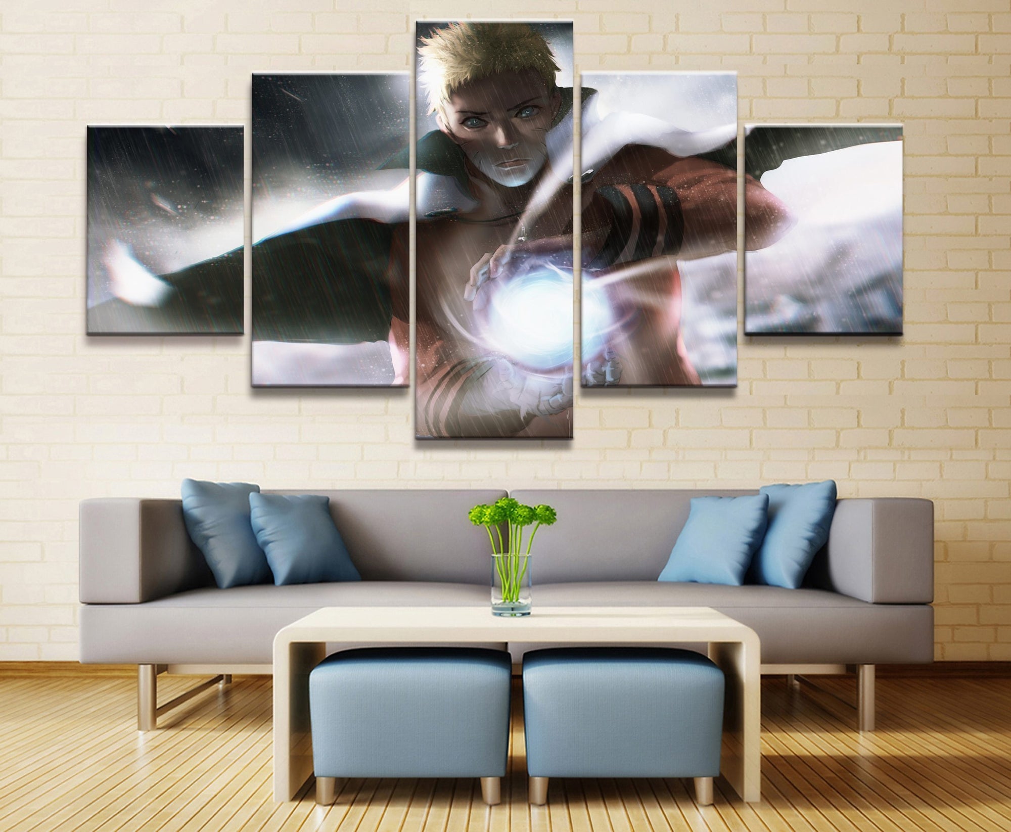 Naruto Character With Light Ball Anime Canvas Wall Art
