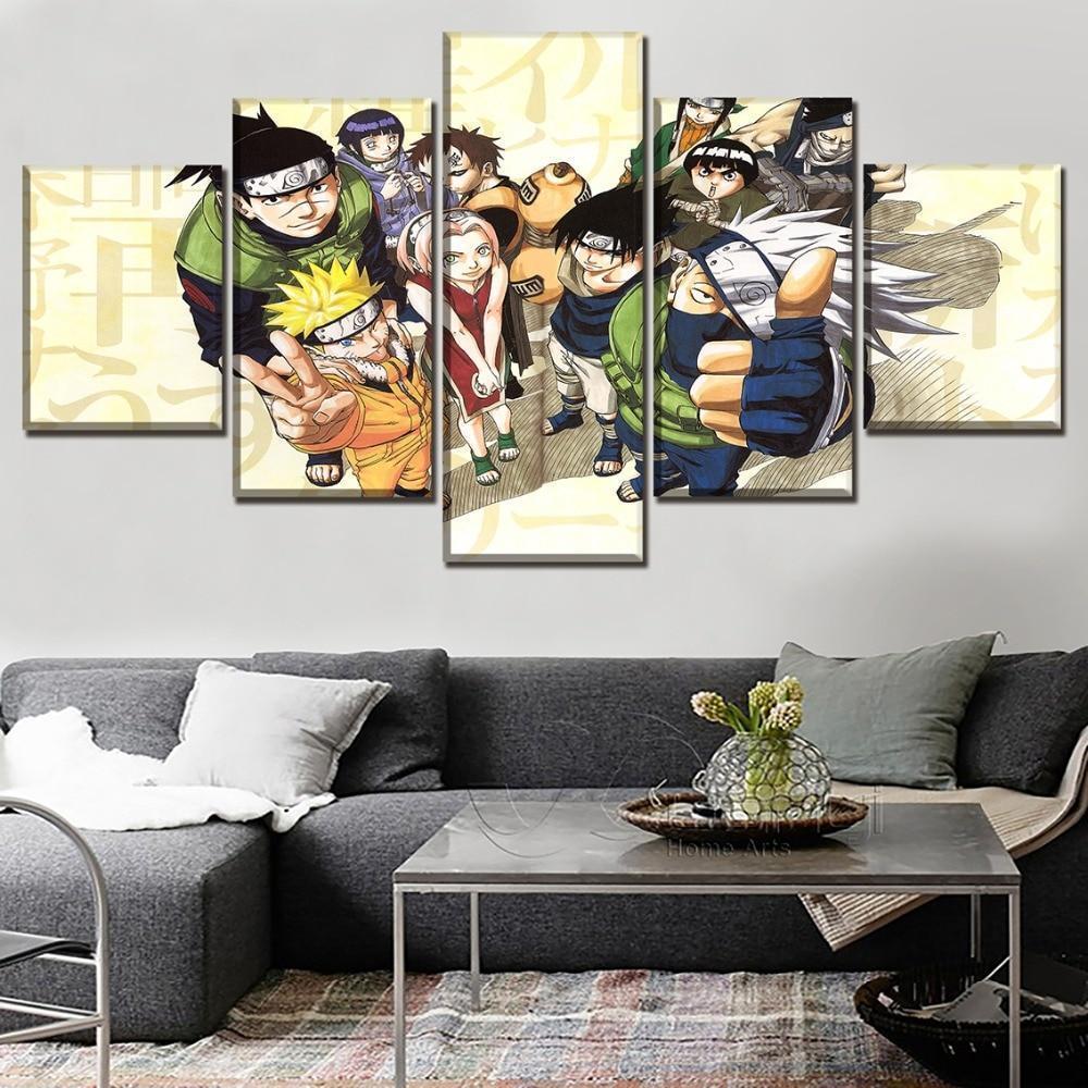 Naruto Characters 3 Anime Canvas Wall Art