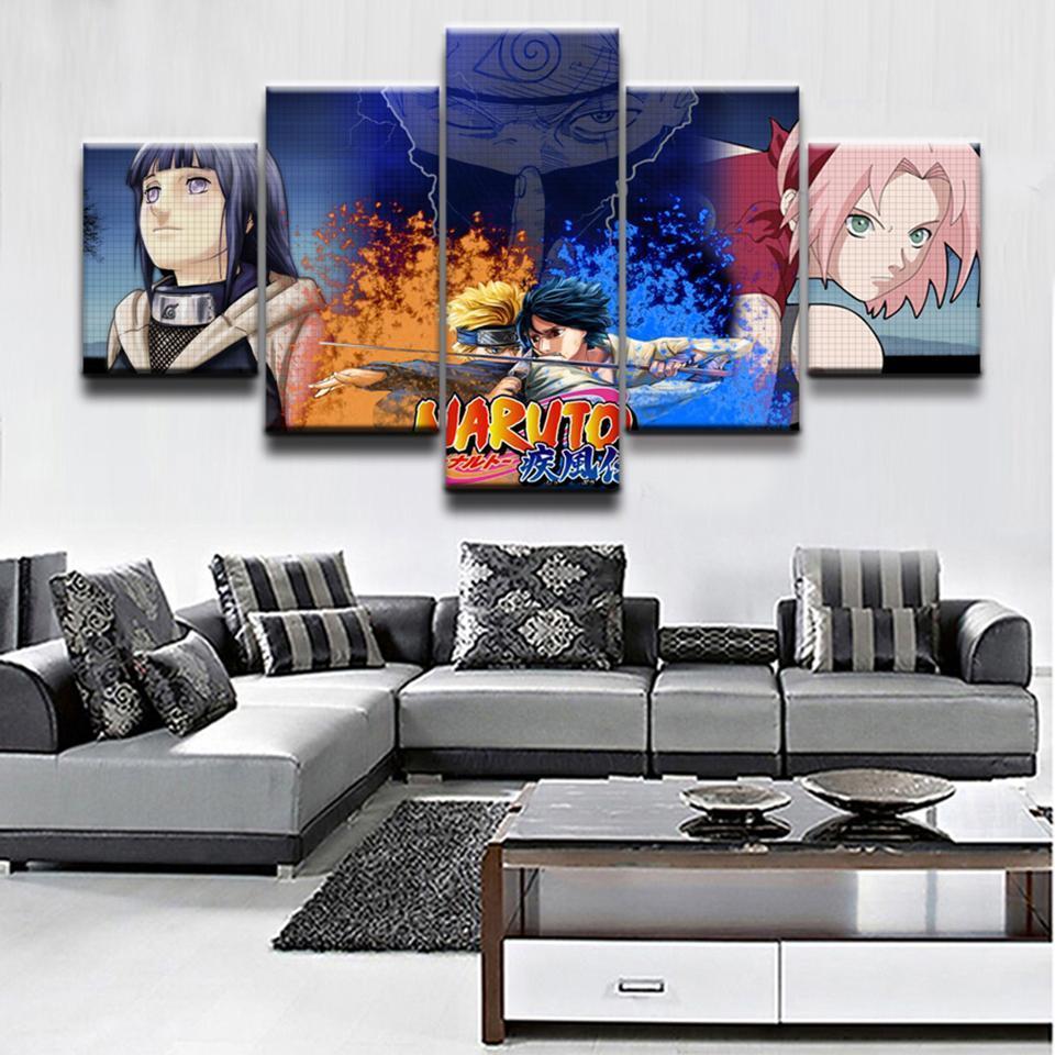 Naruto Characters Cartoon  Anime Canvas Wall Art