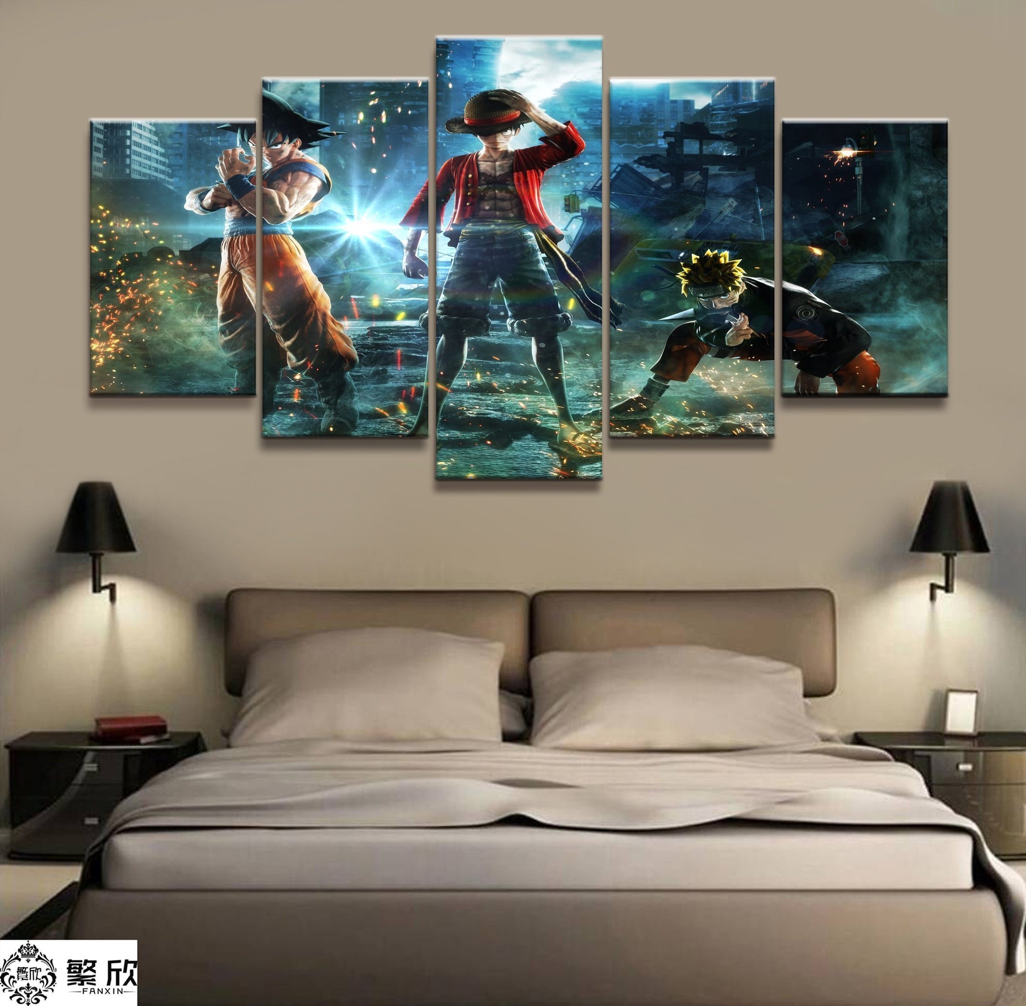 Naruto One Piece Dragon Ball  Anime Canvas Wall Art
