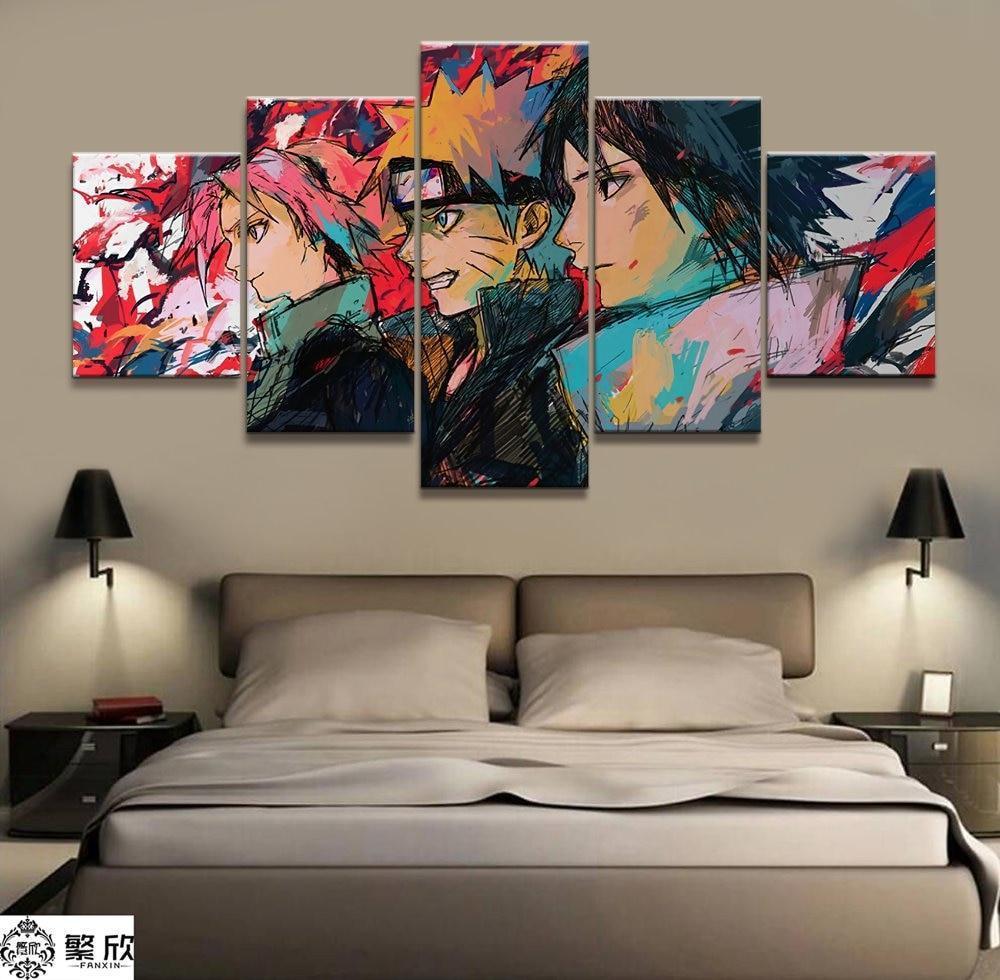 Naruto Sasuke Sakura Animation Anime Canvas Wall Art