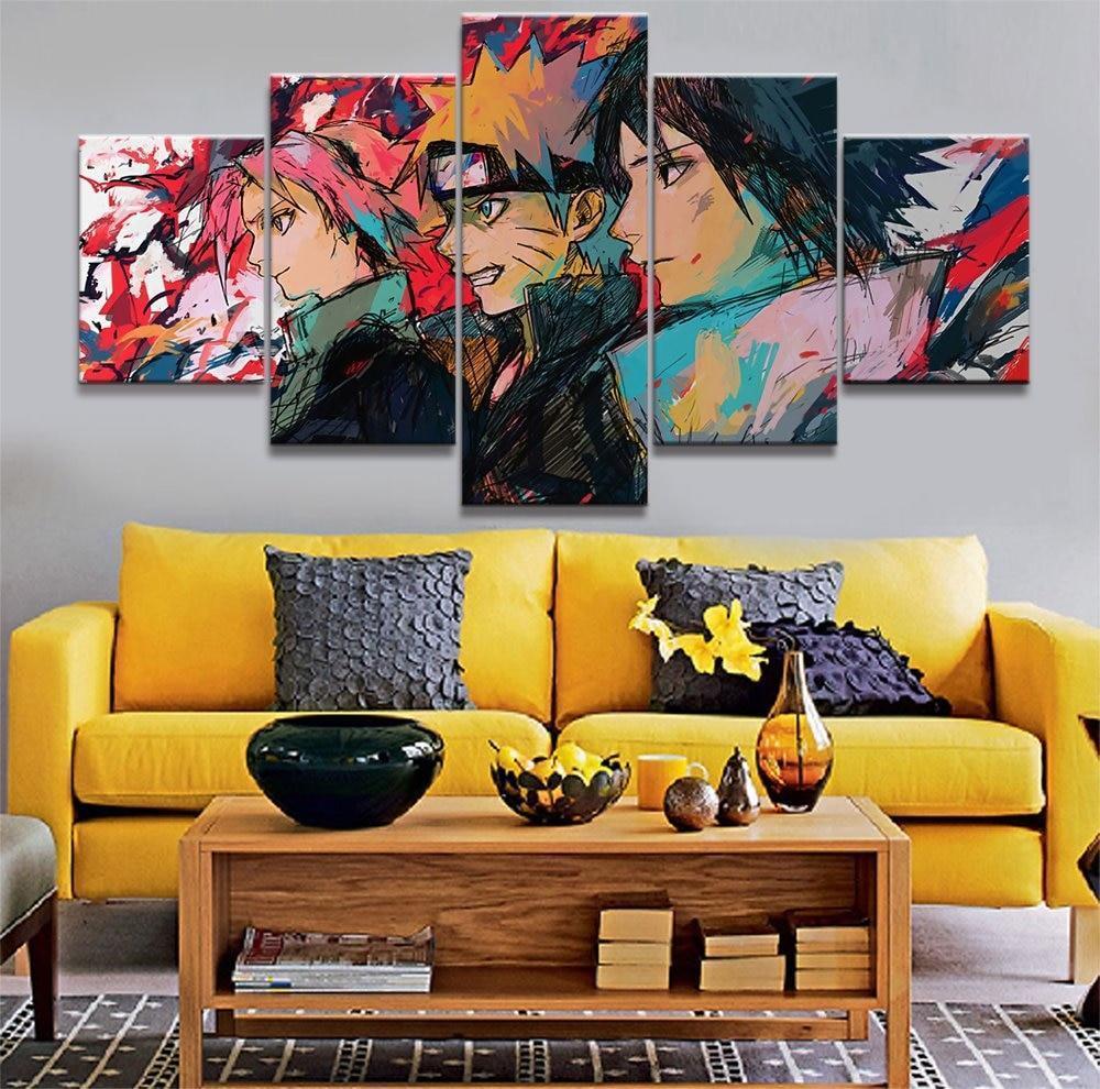 Naruto Sasuke Sakura Animation Anime Canvas Wall Art