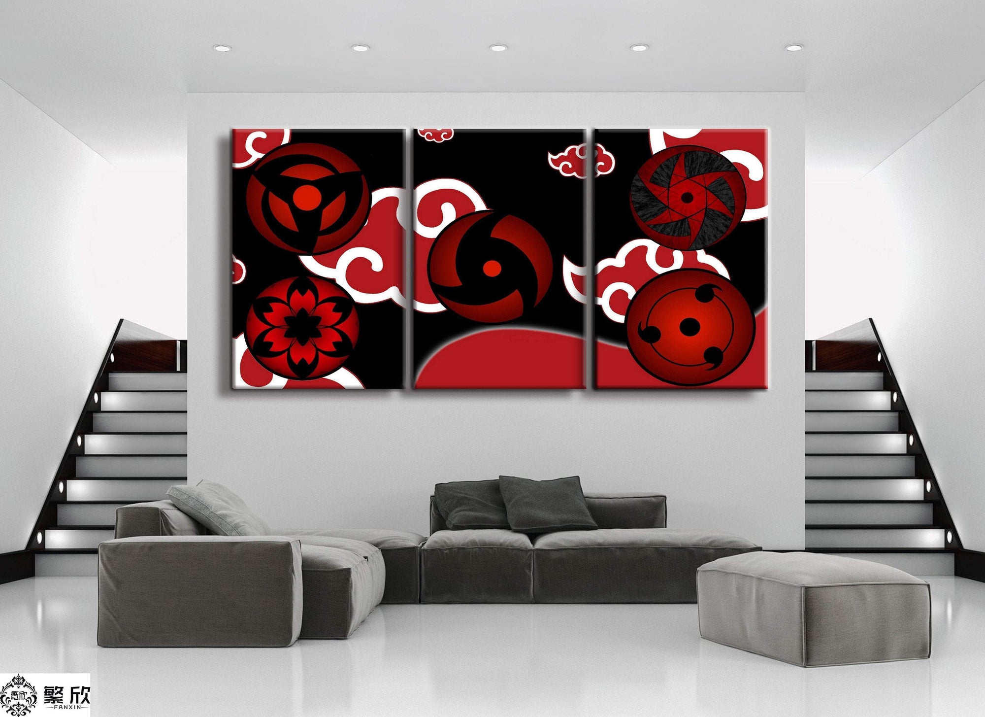 Naruto Sasuke Sharingan  Anime Canvas Wall Art
