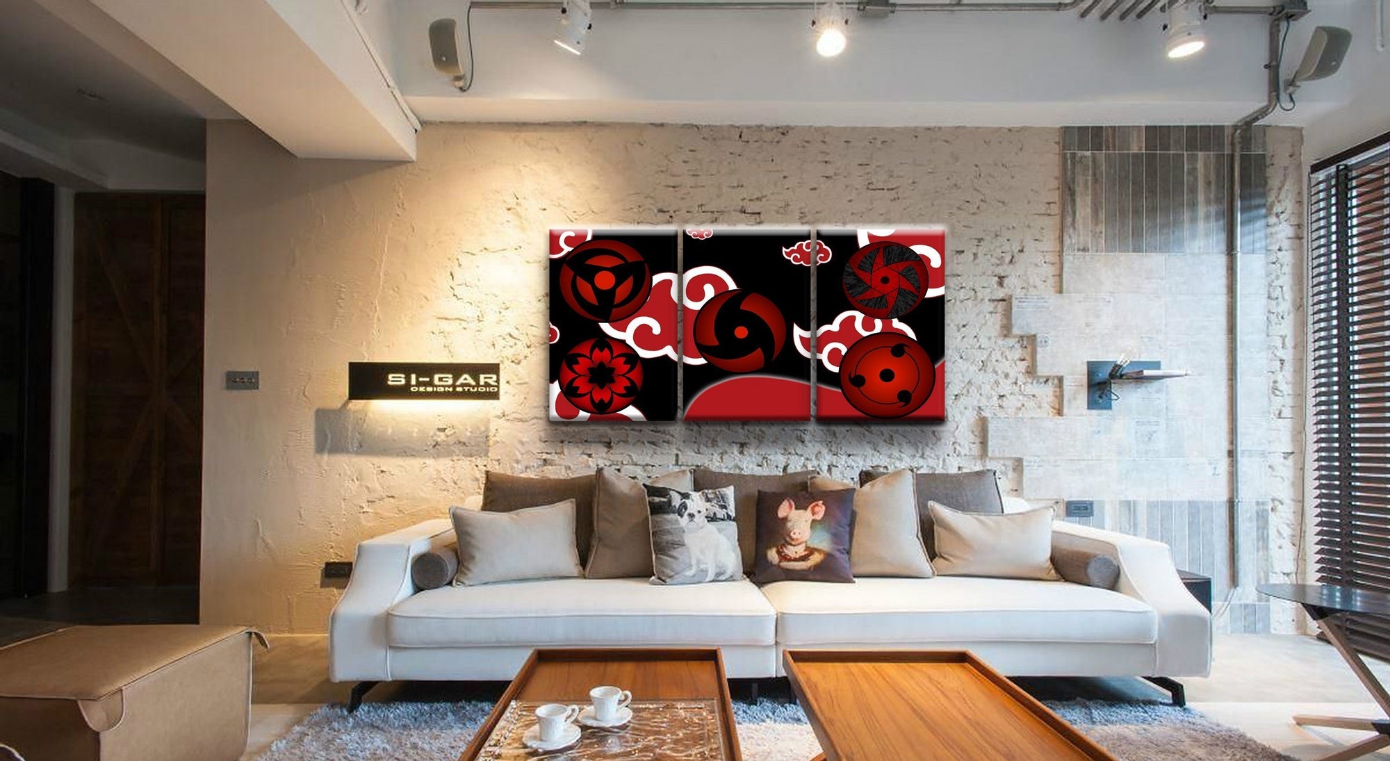 Naruto Sasuke Sharingan  Anime Canvas Wall Art