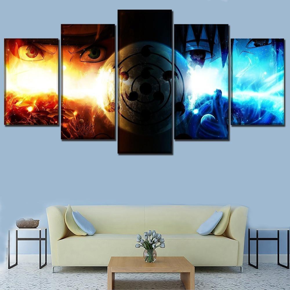 Naruto Sasuke Uchiha Sharingan Poster Anime Canvas Wall Art