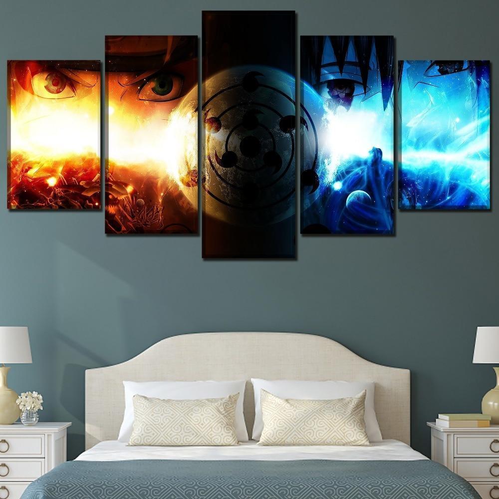 Naruto Sasuke Uchiha Sharingan Poster Anime Canvas Wall Art