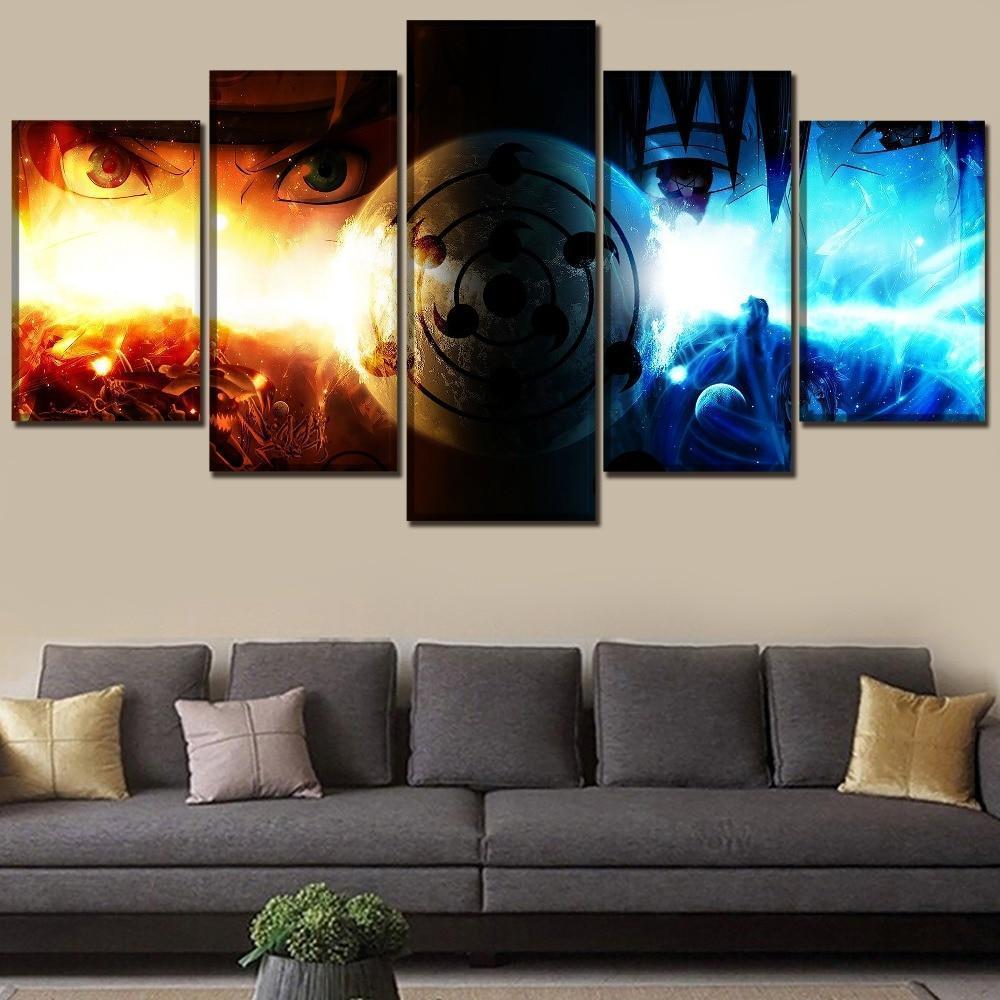 Naruto Sasuke Uchiha Sharingan Poster Anime Canvas Wall Art