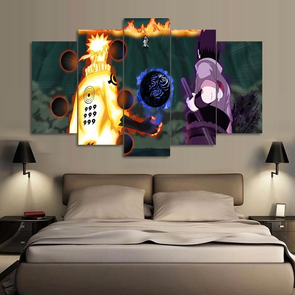 Naruto: "the Final Showdown" Anime Canvas Wall Art