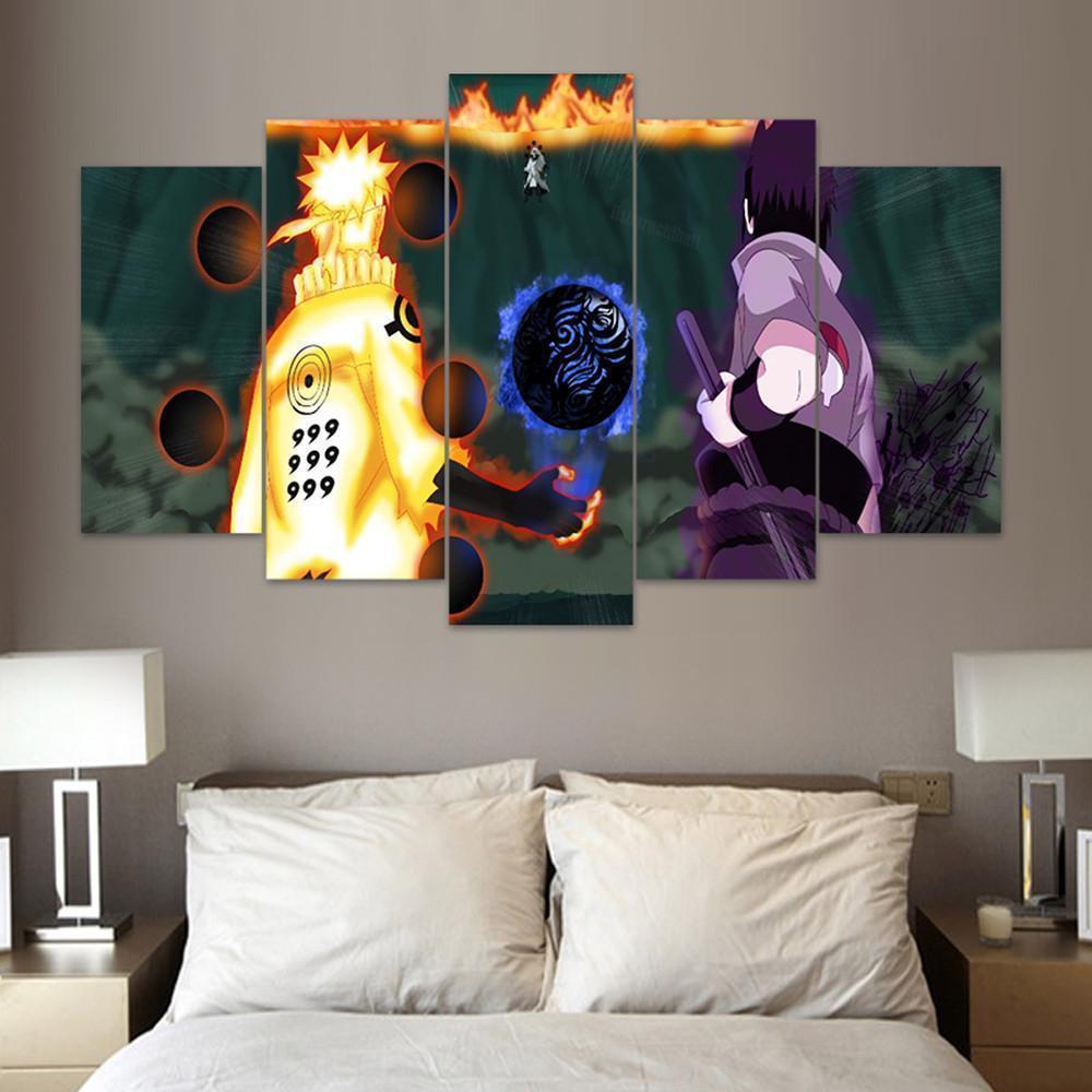 Naruto: "the Final Showdown" Anime Canvas Wall Art