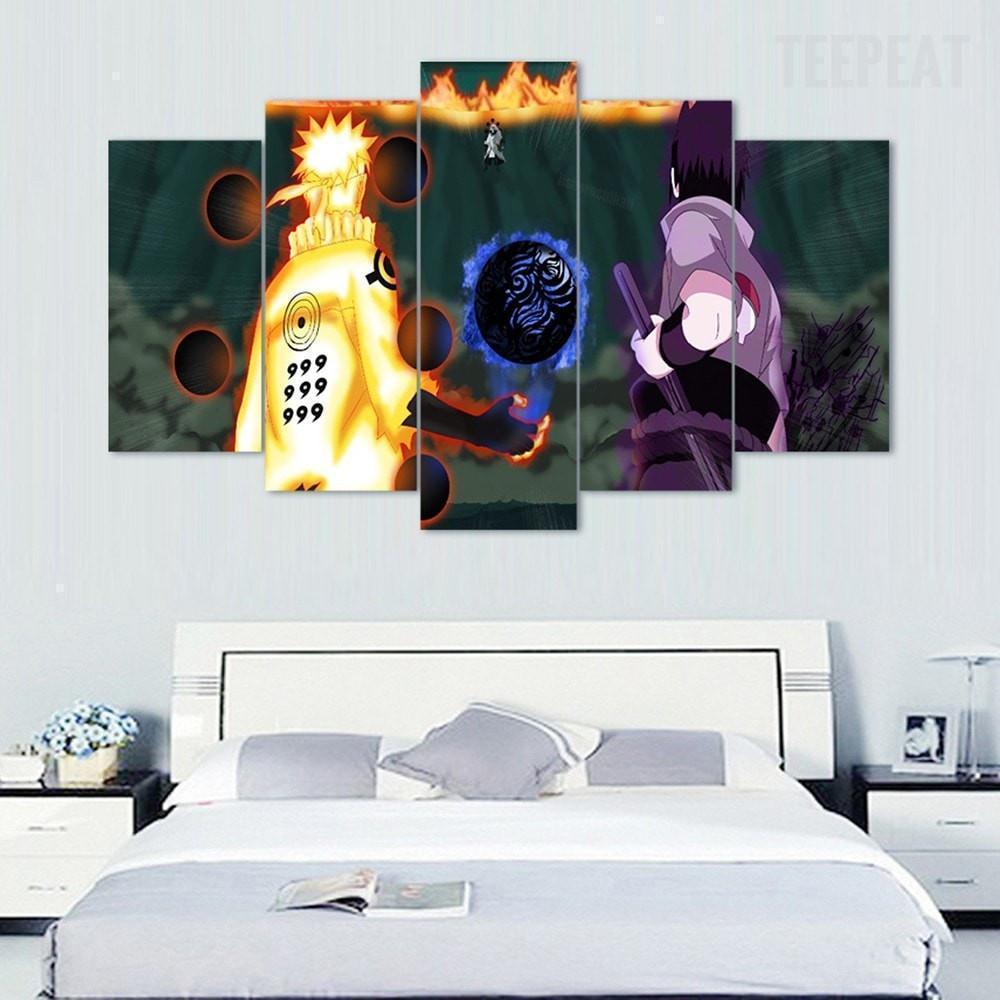 Naruto: "the Final Showdown" Anime Canvas Wall Art