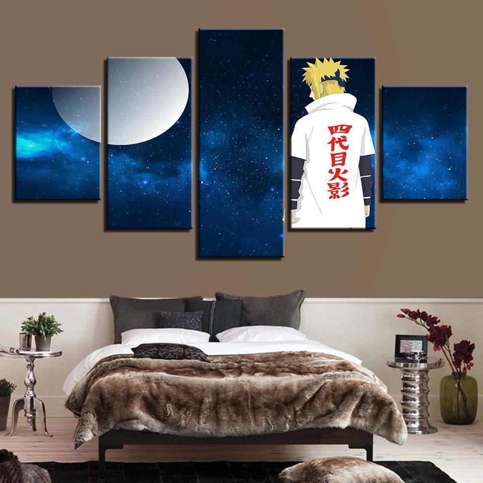 Naruto Under Moon Anime Canvas Wall Art
