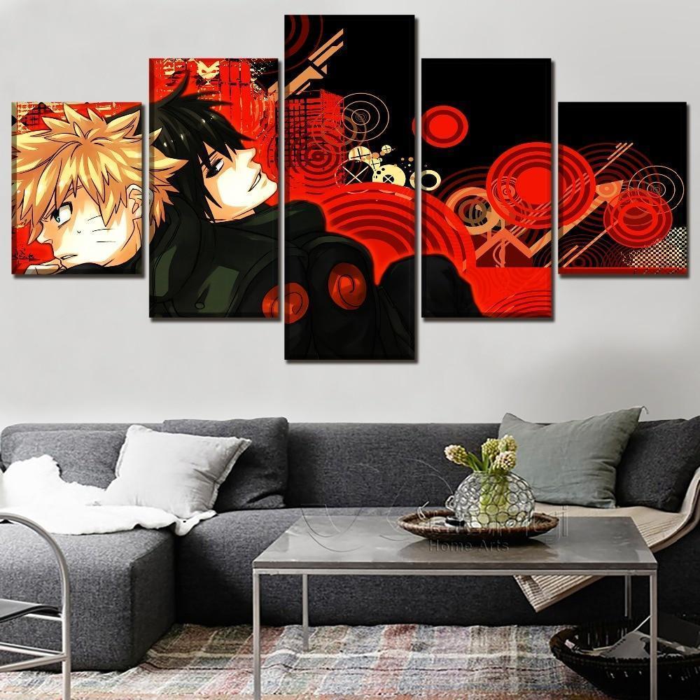 Naruto Uzumaki And Sasuke Uchiha Picture  Anime Canvas Wall Art