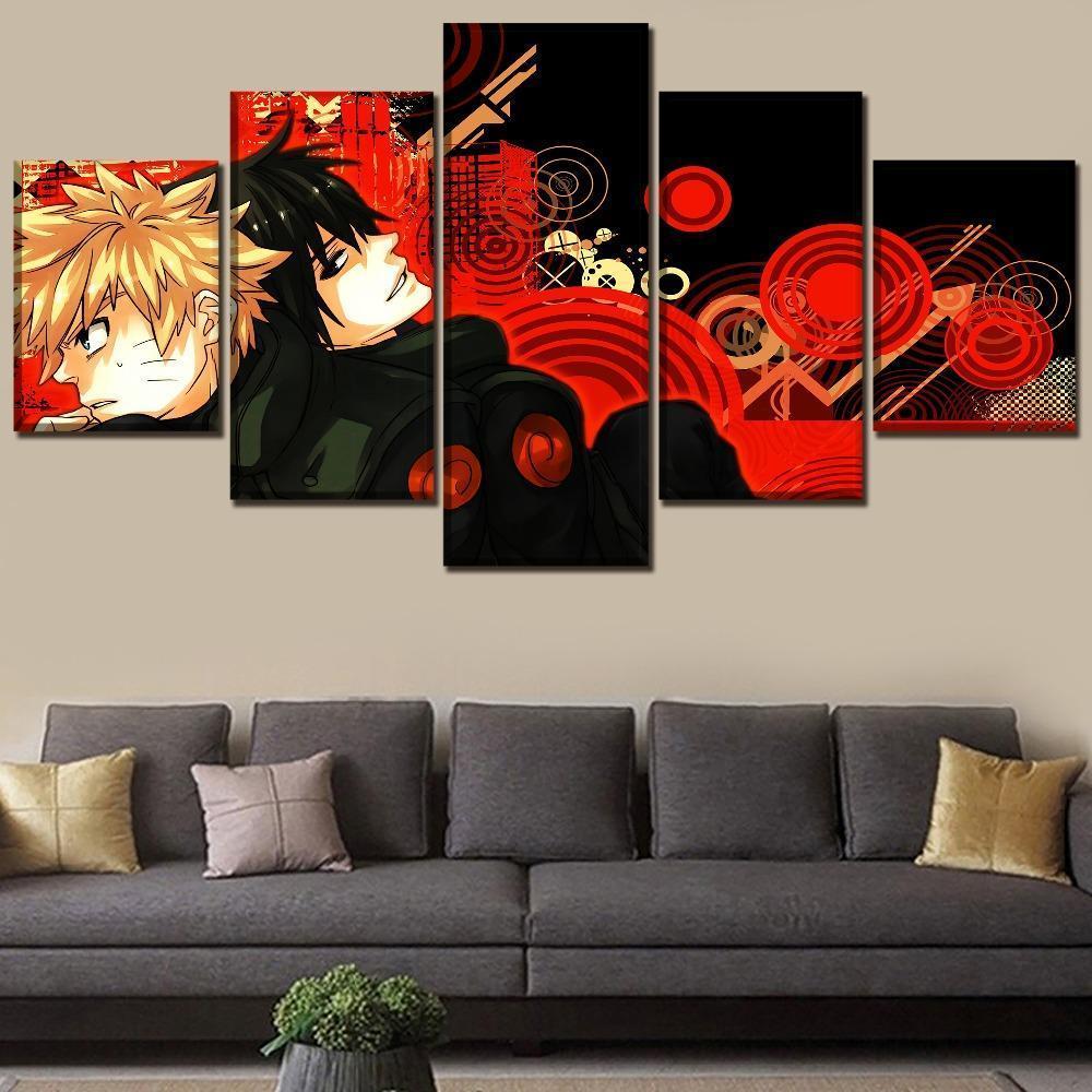 Naruto Uzumaki And Sasuke Uchiha Picture  Anime Canvas Wall Art