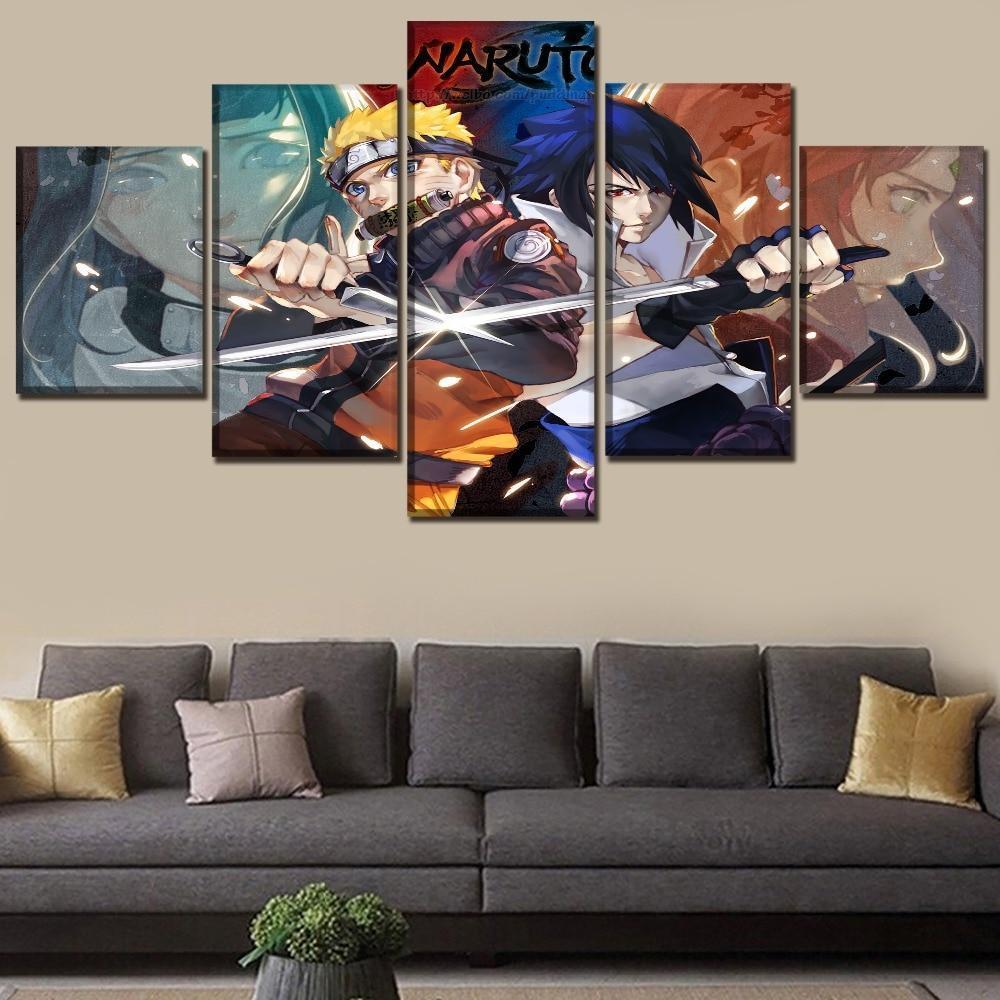 Naruto Uzumaki And Uchiha  Anime Canvas Wall Art