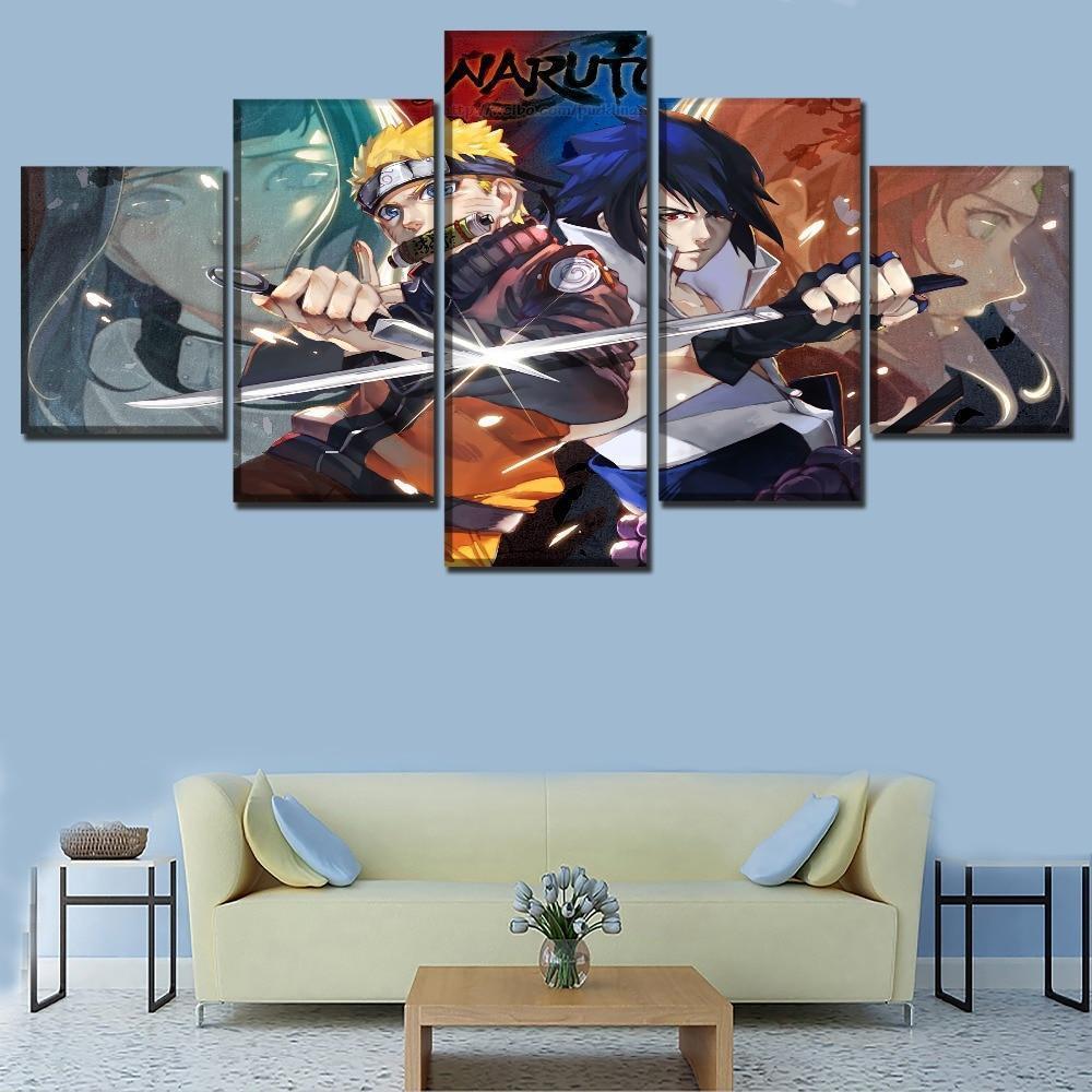 Naruto Uzumaki And Uchiha  Anime Canvas Wall Art