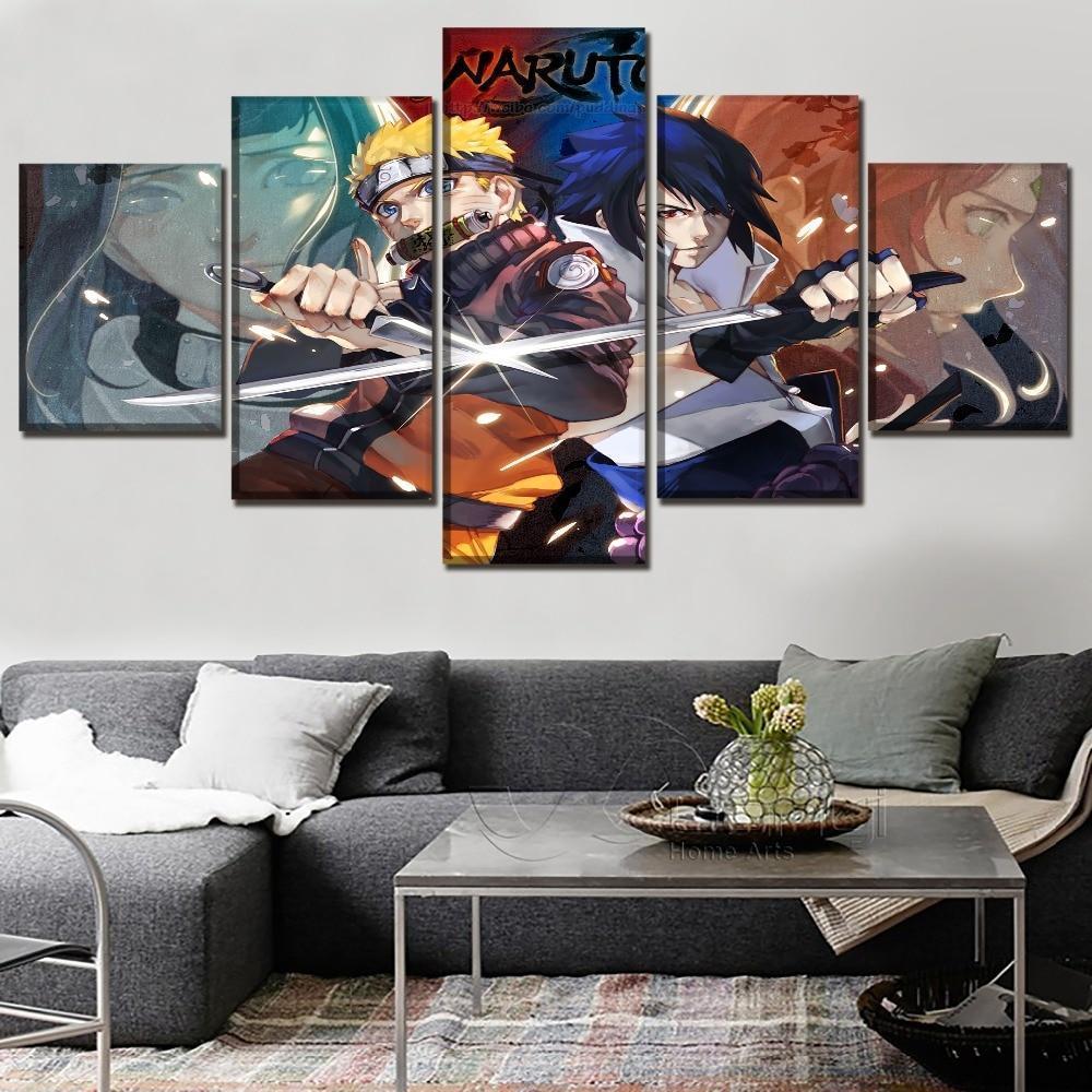 Naruto Uzumaki And Uchiha  Anime Canvas Wall Art