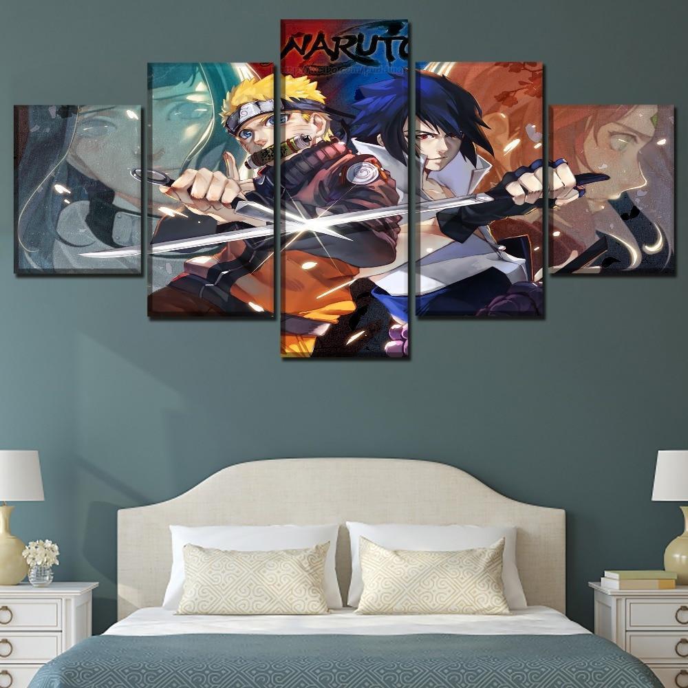 Naruto Uzumaki And Uchiha  Anime Canvas Wall Art