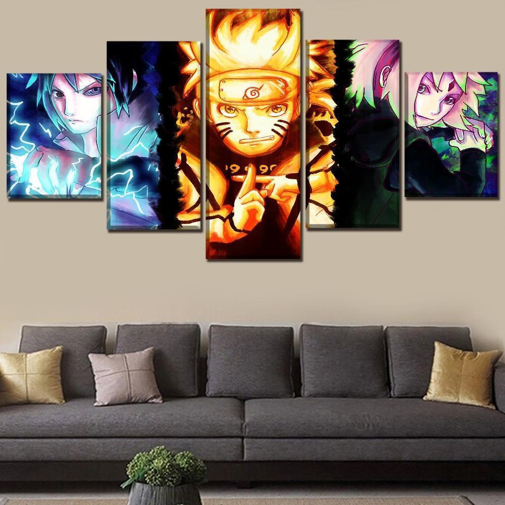 Naruto Uzumaki Sakura Haruno Sasuke Uchiha  Anime Canvas Wall Art
