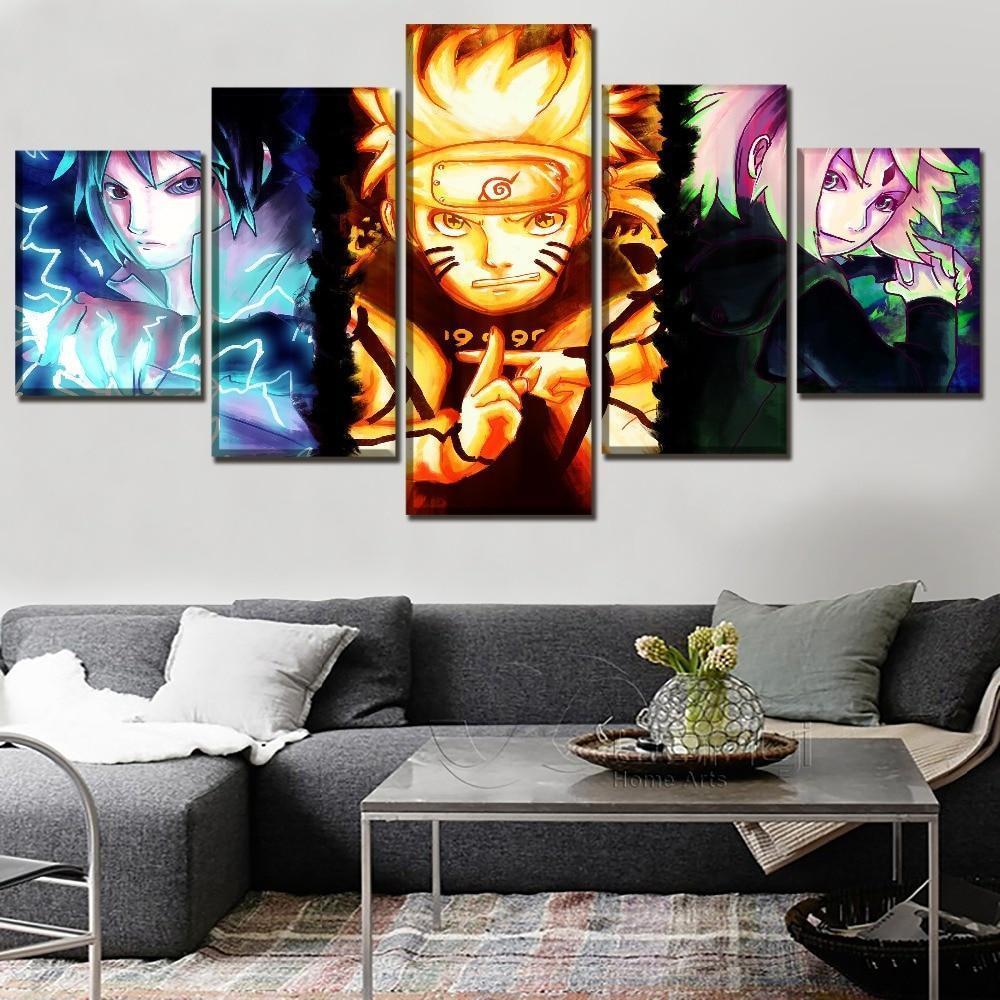 Naruto Uzumaki Sakura Haruno Sasuke Uchiha  Anime Canvas Wall Art