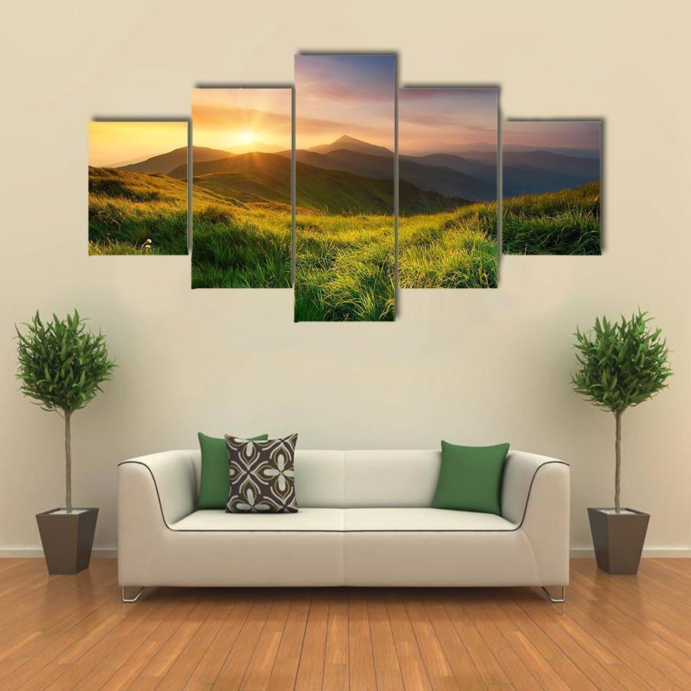Natural Summer Landscape Nature Canvas Wall Art