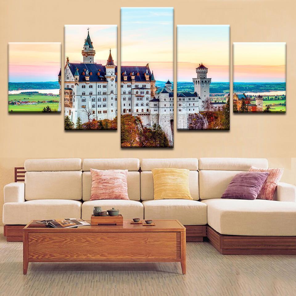 Neuschwanstein Castle Nature Canvas Wall Art